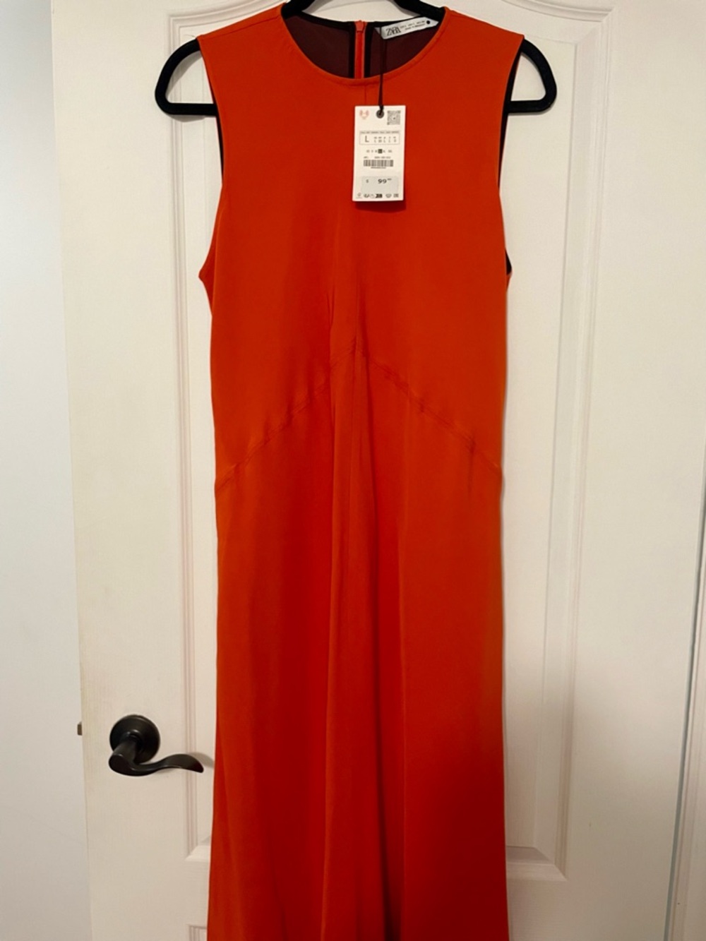 Zara Sleeveless Maxi Dress in Vibrant Orange